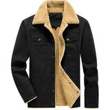 Chamarra de Mezclilla con Forro de Lana Cuello Polo para Hombre Alessandro Stefano Romano®