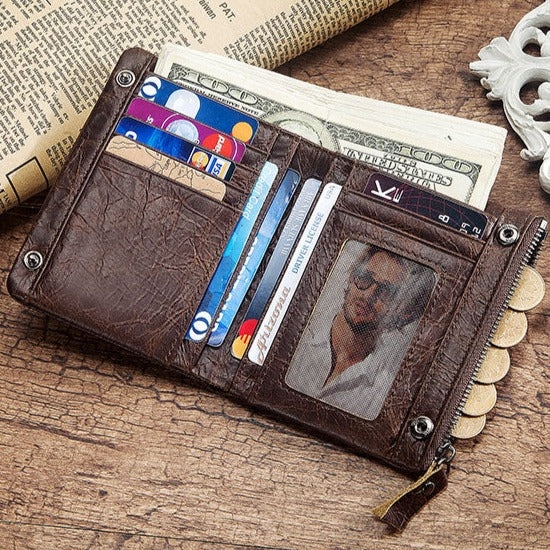 Cartera de Cuero Genuino para Hombre Alessandro Stefano Romano®