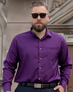Camisa de Vestir Manga Larga para Hombre Plus Size Stefano Romano®