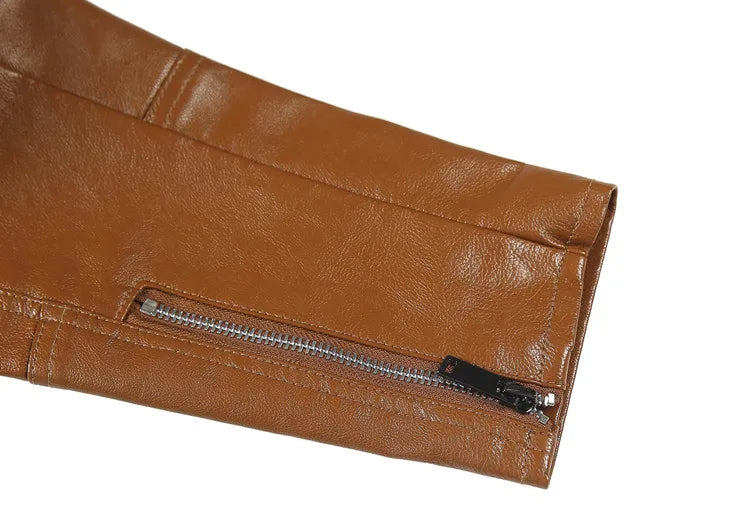 Chamarra de Cuero Slim Fit Diseñador Premium para Hombre Marco Stefano Romano®