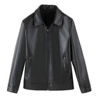 Chamarra de Cuero con Cuello Polo para Hombre Marco Stefano Romano®