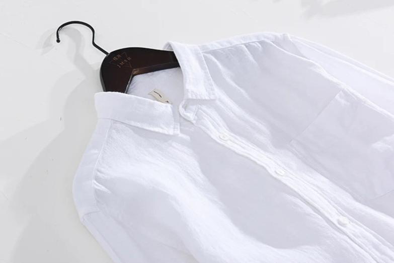 Camisa de Lino de Manga Larga para Hombre Stefano Romano®