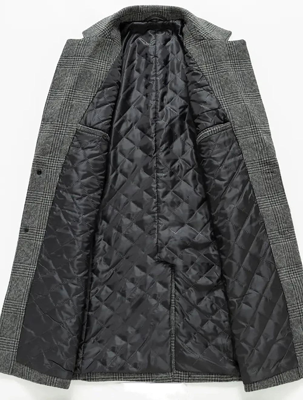Abrigo a Cuadros Corte Regular para Hombre Stefano Romano®