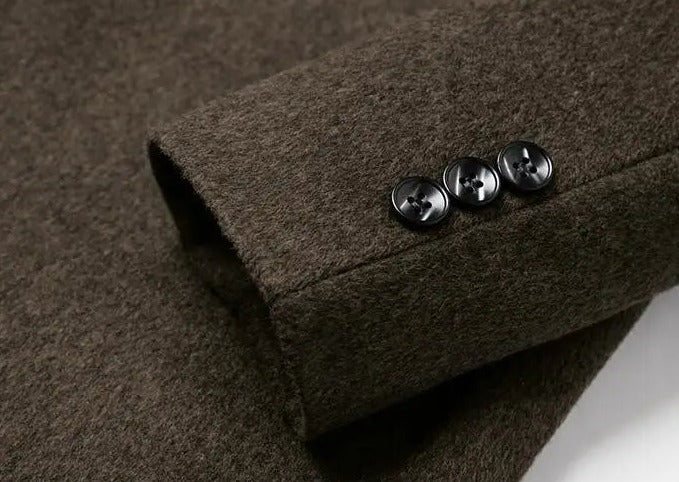 Abrigo de Lana de Diseñador Slim Fit para Hombre Luca Stefano Romano®