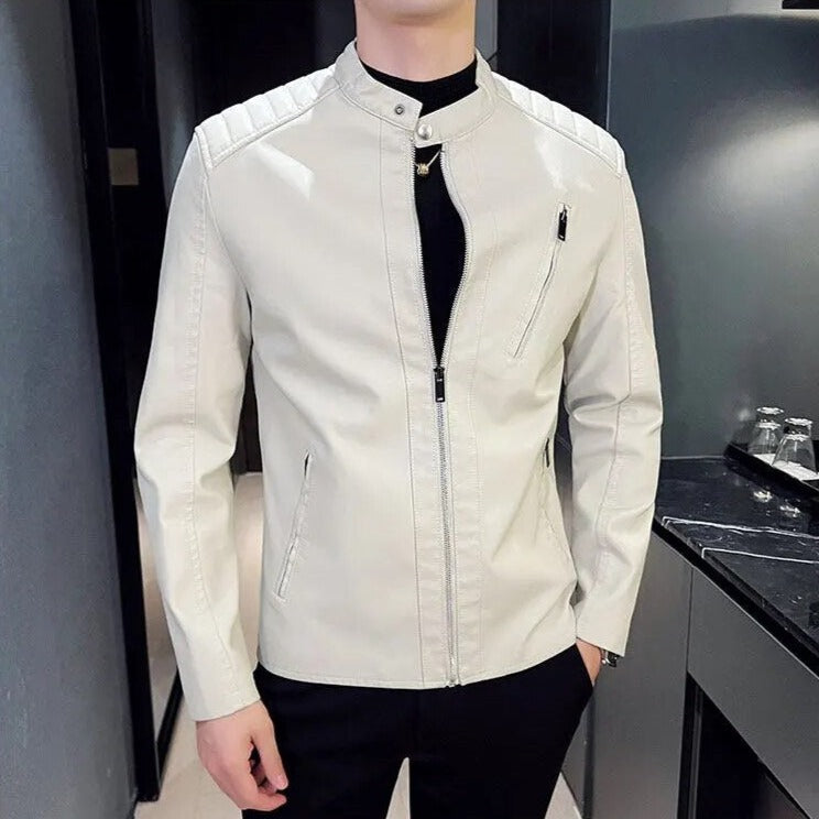 Chamarra de Cuero para Hombre Lorenzo Stefano Romano®