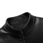 Chamarra de Cuero Diseñador Premium para Hombre Stefano Romano®