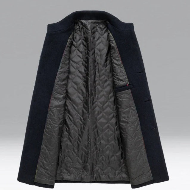 Abrigo Trench Coat Cuello Alto para Hombre Stefano Romano®