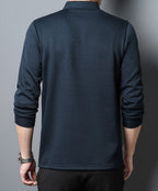 Camisa de Manga Larga Cuello Polo Algodón para Hombre Luca Stefano Romano®