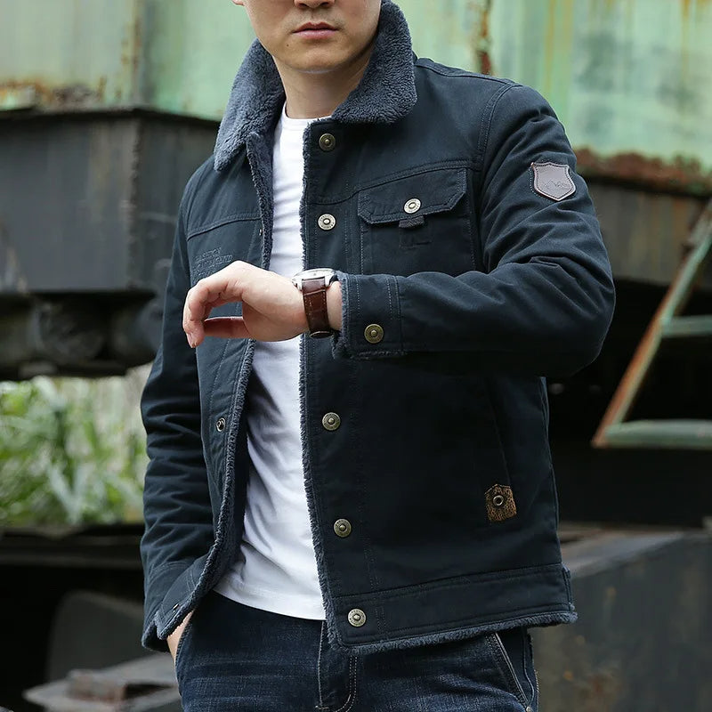Chamarra Militar con Forro de Lana para Hombre Stefano Romano®