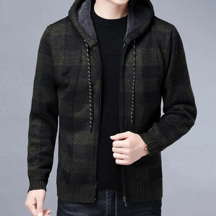 Sudadera a Cuadros con Capucha para Hombre Alessandro Stefano Romano®