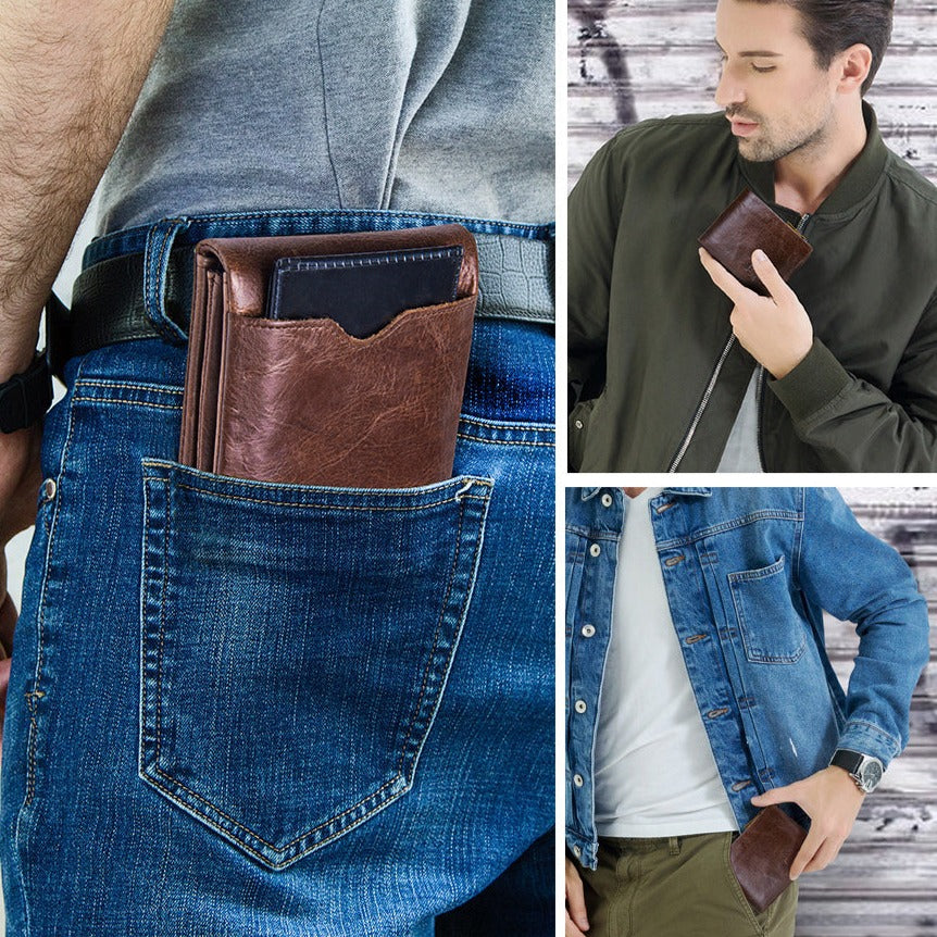 Cartera de Cuero Genuino para Hombre Marco Stefano Romano®