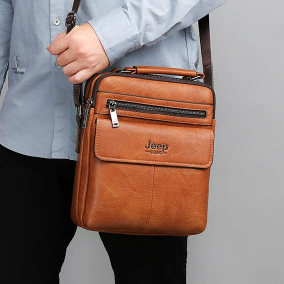Bolsa Pequeña de Cuero Genuino para Hombre Alessandro Stefano Romano®