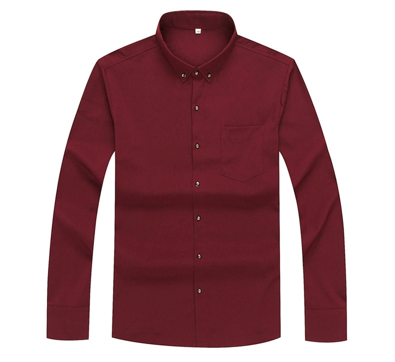 Camisa de Vestir Manga Larga para Hombre Plus Size Stefano Romano®
