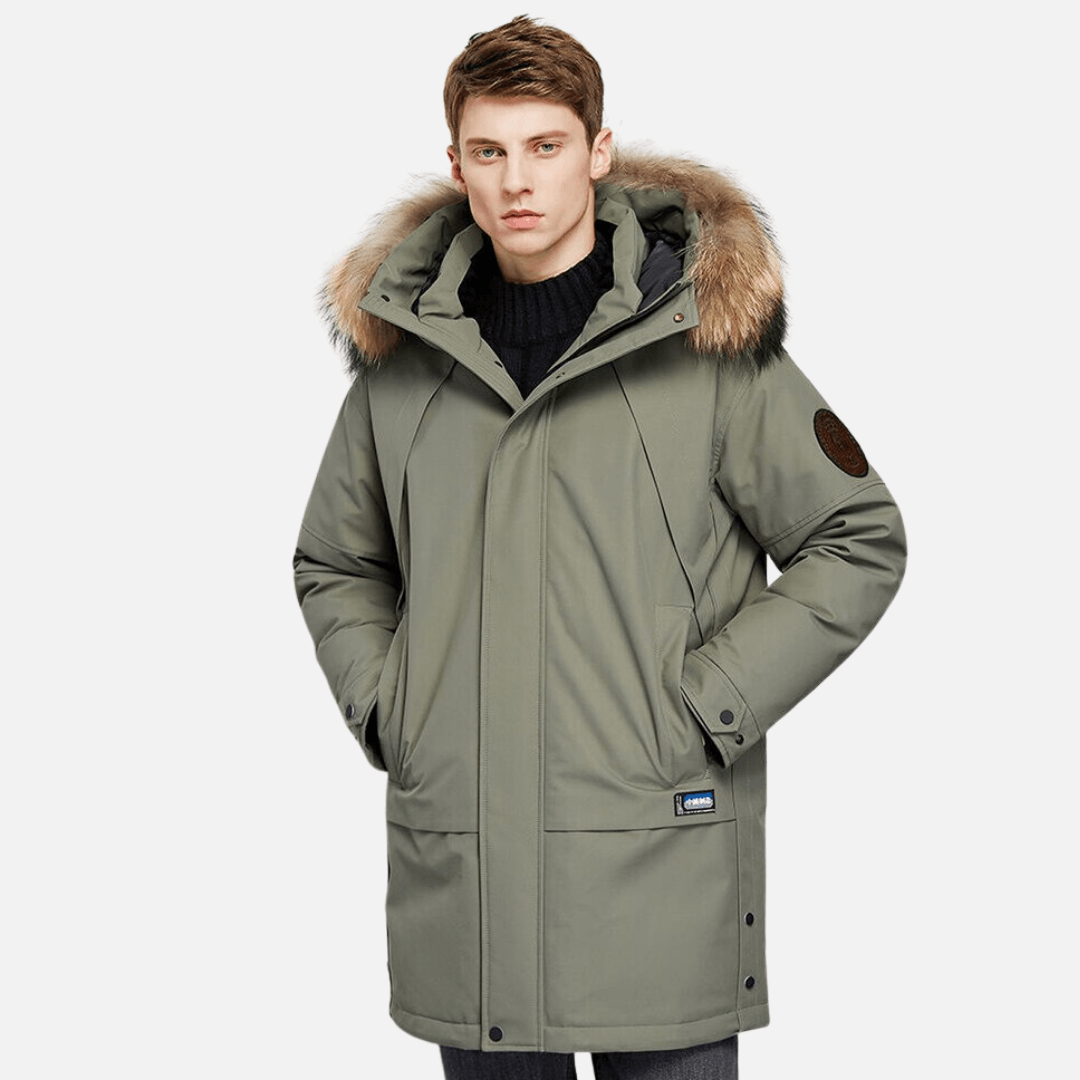 Chamarra Larga Térmica Impermeable para Hombre Stefano Romano®