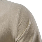 Camisa de Lino Cuello Mao Manga Larga para Hombre Matteo Stefano Romano®