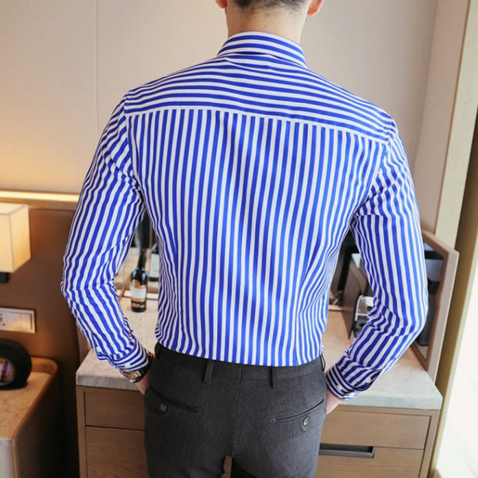 Camisa de Vestir Sport Fino Moderno Poliéster para Hombre Alessandro Stefano Romano®