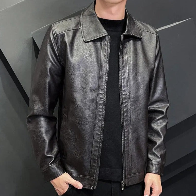 Chamarra de Cuero para Hombre Leonardo Stefano Romano®