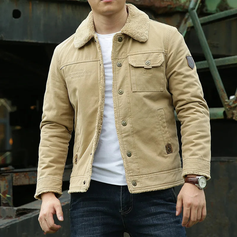 Chamarra Militar con Forro de Lana para Hombre Stefano Romano®