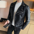 Chamarra de Cuero Slim Fit Diseñador Premium para Hombre Marco Stefano Romano®