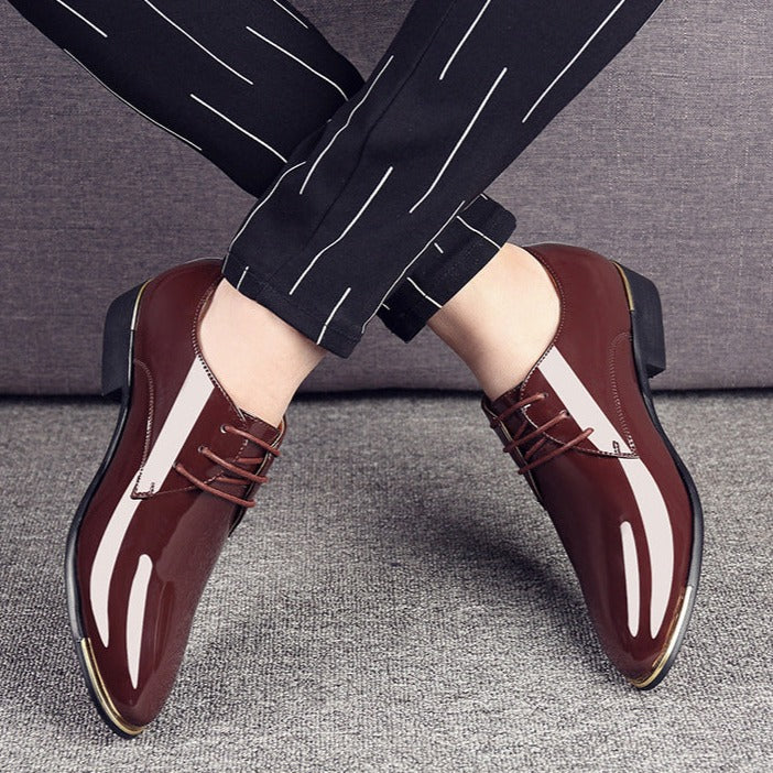 Zapato de Cuero Charolado para Hombre Luca Stefano Romano®
