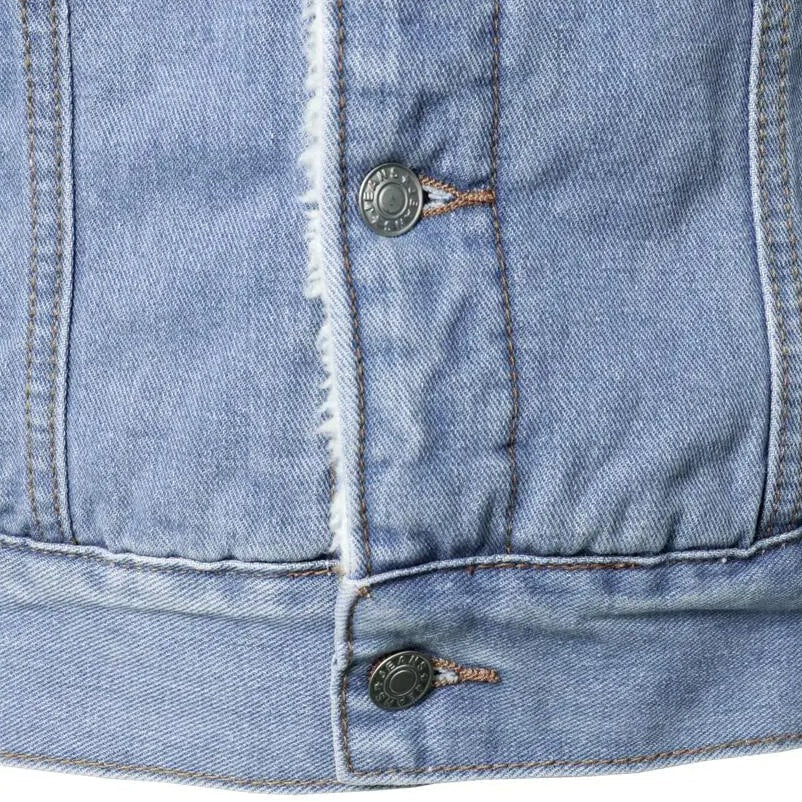 Chamarra de Mezclilla con Forro de Lana Cuello Polo para Hombre Marco Stefano Romano®