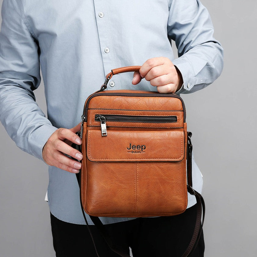 Bolsa Pequeña de Cuero Genuino para Hombre Alessandro Stefano Romano®