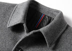Abrigo de Lana de Diseñador Cuello Polo Slim Fit para Hombre Marco Stefano Romano®