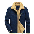 Chamarra de Mezclilla con Forro de Lana Cuello Polo para Hombre Alessandro Stefano Romano®