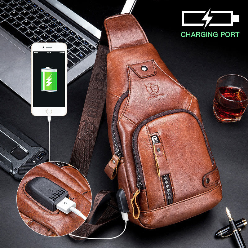 Bolsa Bag de Cuero Genuino para Hombre Stefano Romano®