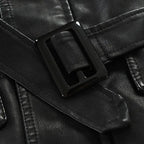 Chamarra Larga de Cuero para Hombre Stefano Romano®