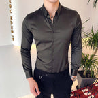 Camisa de Vestir Slim para Hombre Elegance Stefano Romano®