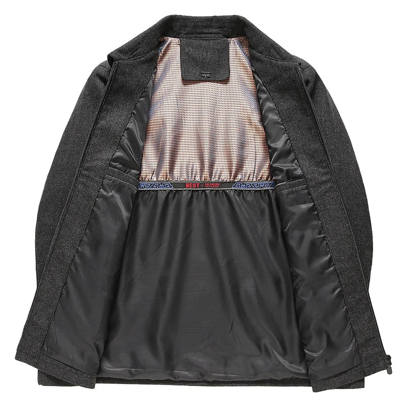 Abrigo para Hombre con Cuello Polo y Cierre Stefano Romano®