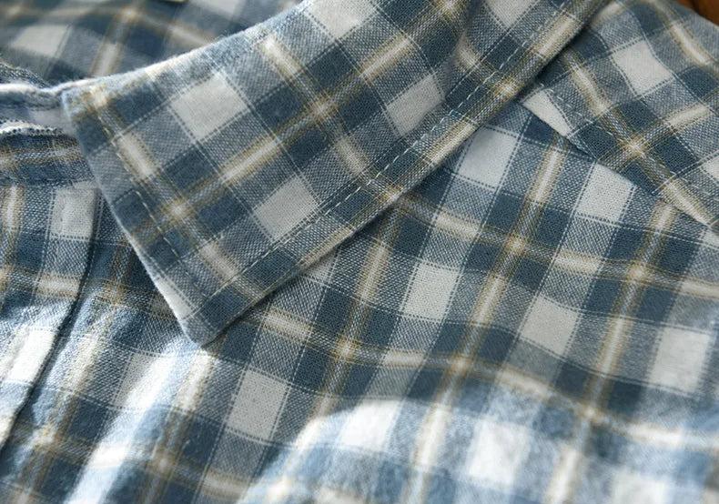 Camisa a Cuadros de Manga Larga para Hombre Stefano Romano®