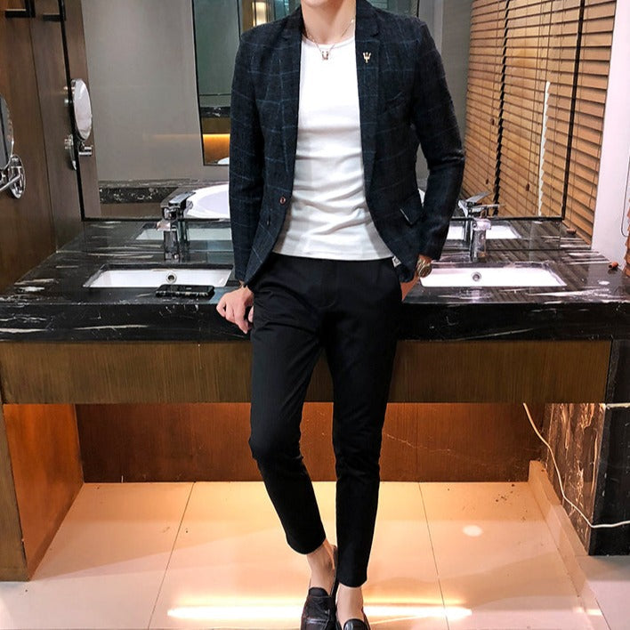 Blazer Sport Fino Moderno Algodón para Hombre Alessandro Stefano Romano®