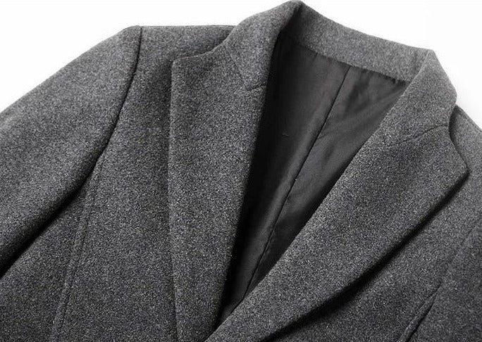 Abrigo de Lana de Diseñador Slim Fit para Hombre Marco Stefano Romano®