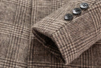 Abrigo a Cuadros Corte Regular para Hombre Stefano Romano®