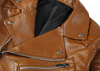 Chamarra de Cuero Slim Fit Diseñador Premium para Hombre Marco Stefano Romano®