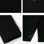 Blazer Plus Size Negro Luxury para Hombre Stefano Romano®