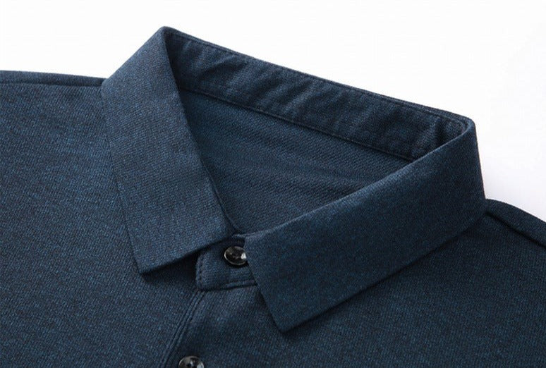 Camisa de Manga Larga Cuello Polo Algodón para Hombre Luca Stefano Romano®