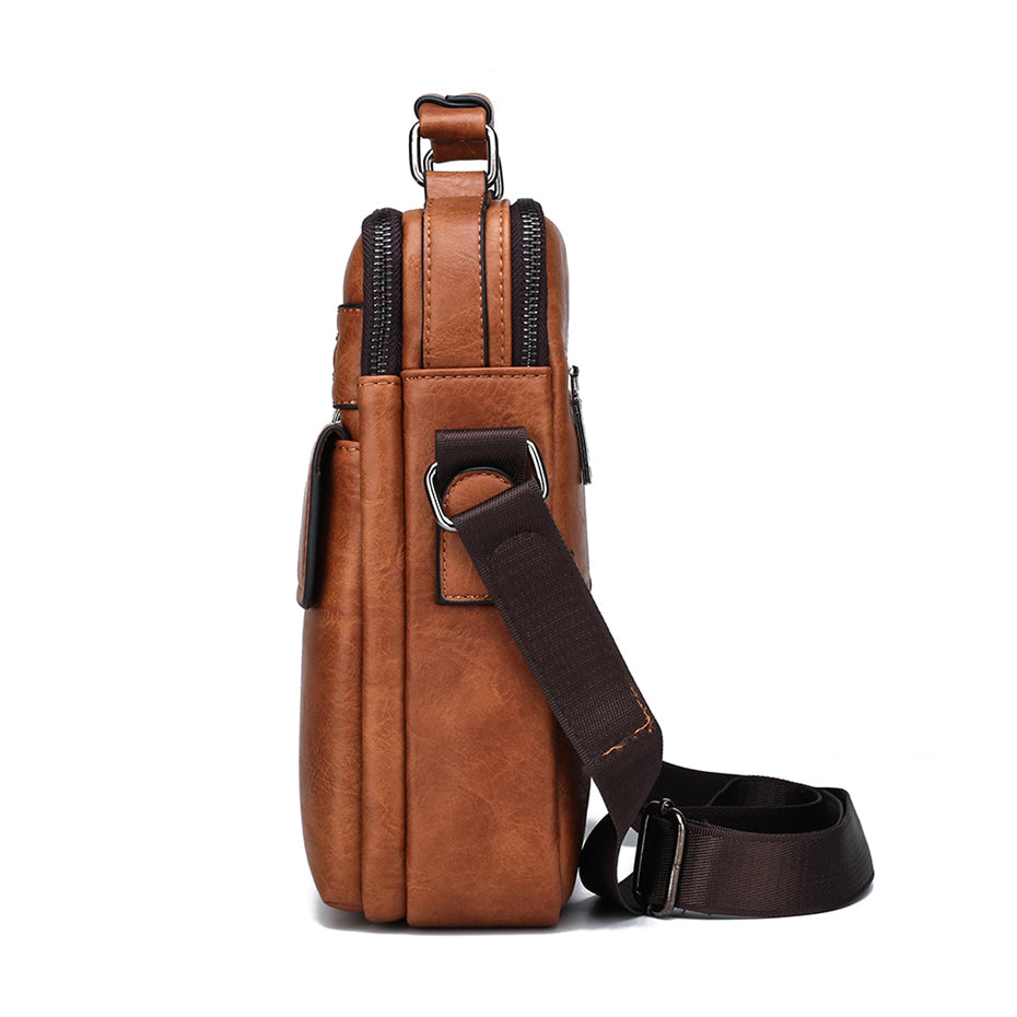 Bolsa Pequeña de Cuero Genuino para Hombre Alessandro Stefano Romano®