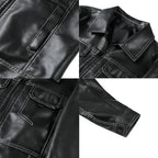 Chamarra de Cuero Slim Fit Diseñador Premium para Hombre Alessandro Stefano Romano®