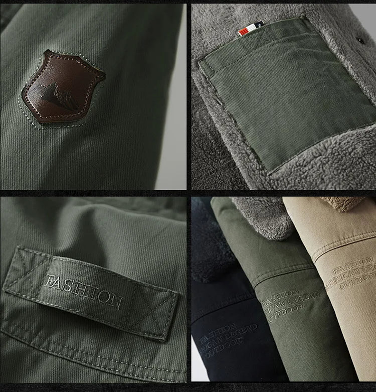 Chamarra Militar con Forro de Lana para Hombre Stefano Romano®