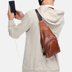 Bolsa Bag de Cuero Genuino para Hombre Stefano Romano®