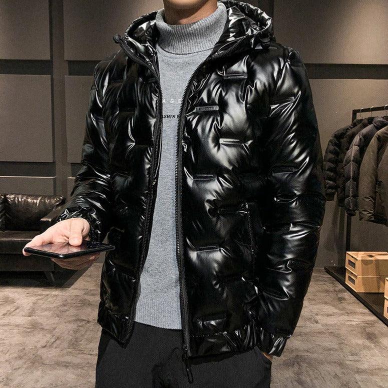 Abrigo Negro para Hombre Acolchado Burbuja Stefano Romano®