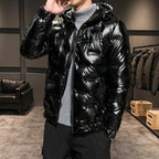 Abrigo Negro para Hombre Acolchado Burbuja Stefano Romano®