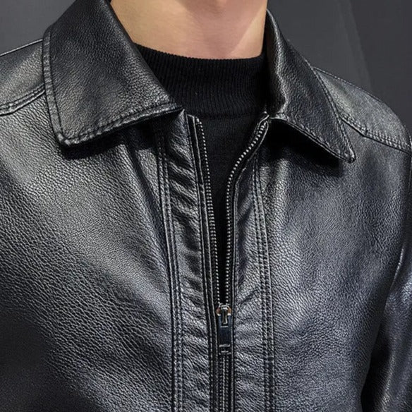 Chamarra de Cuero para Hombre Leonardo Stefano Romano®