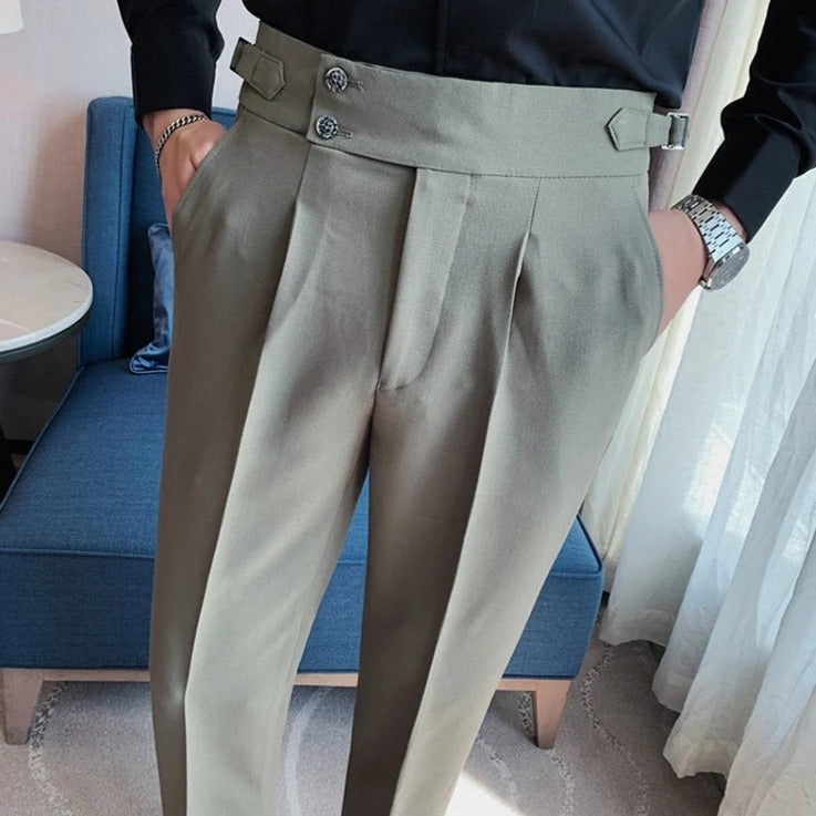 Pantalón de Sastre Algodón para Hombre Stefano Romano®
