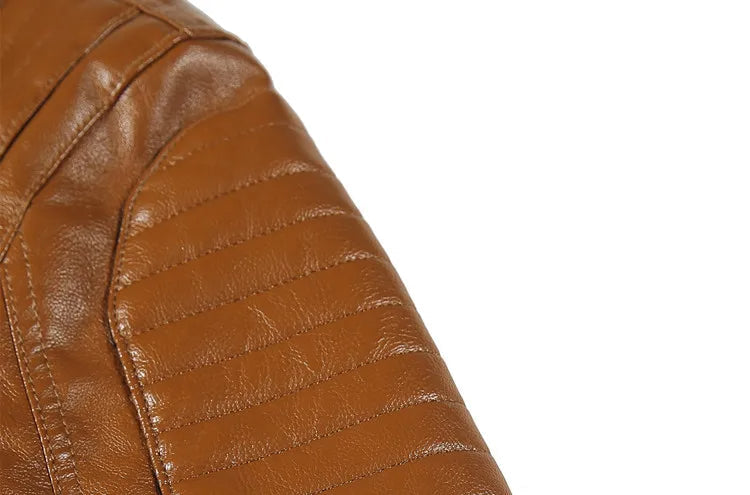 Chamarra de Cuero Slim Fit Diseñador Premium para Hombre Marco Stefano Romano®