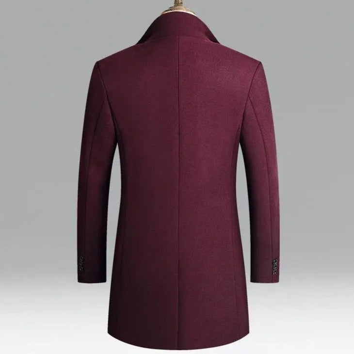 Abrigo de Lana de Diseñador Slim Fit para Hombre Marco Stefano Romano®