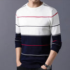 Suéter a Rayas Cuello Redondo para Hombre Alessandro Stefano Romano®
